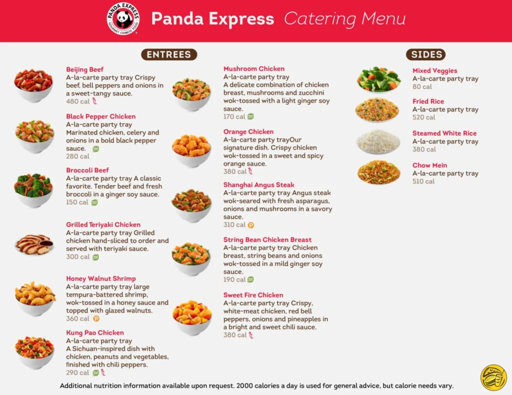 panda express catering menu