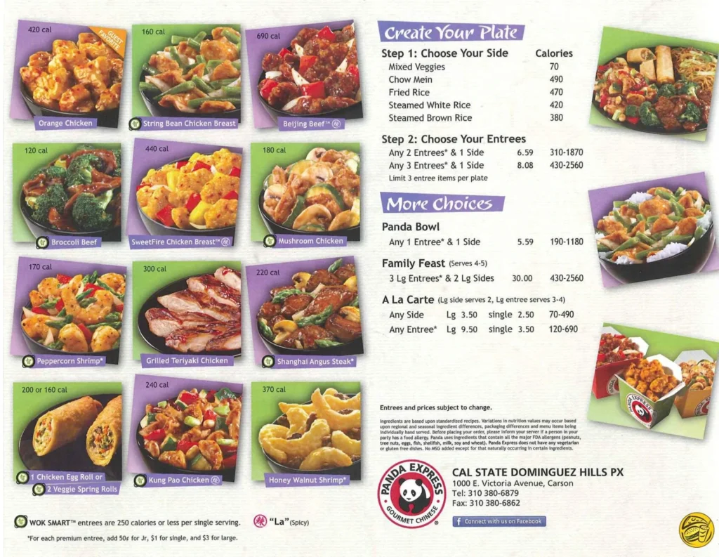 panda express menu family meals